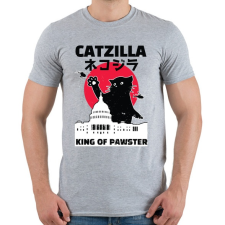 PRINTFASHION Catzilla - Férfi póló - Sport szürke férfi póló