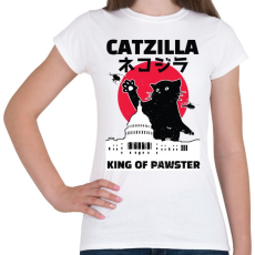 PRINTFASHION Catzilla - Női póló - Fehér