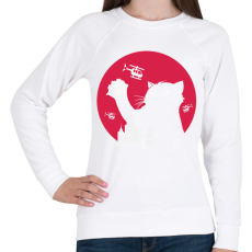 PRINTFASHION Catzilla - Női pulóver - Fehér