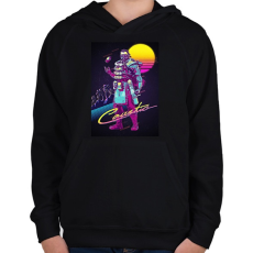PRINTFASHION Caustic Retro - Apex Legends - Gyerek kapucnis pulóver - Fekete