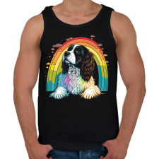 PRINTFASHION Cavalier King Charles spániel - Férfi atléta - Fekete atléta, trikó