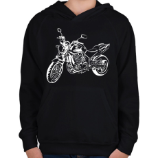 PRINTFASHION cbf500v - Gyerek kapucnis pulóver - Fekete