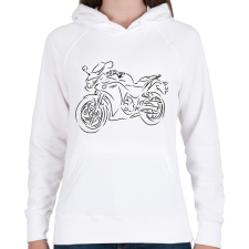 PRINTFASHION cbr25r - Női kapucnis pulóver - Fehér női pulóver, kardigán