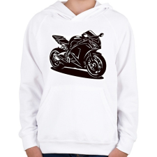 PRINTFASHION cbr firebla - Gyerek kapucnis pulóver - Fehér gyerek pulóver, kardigán