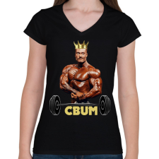 PRINTFASHION Cbum - Női V-nyakú póló - Fekete női póló