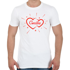 PRINTFASHION Cecília - Férfi póló - Fehér férfi póló