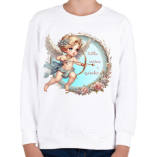 PRINTFASHION Célba vettelek - Gyerek pulóver - Fehér