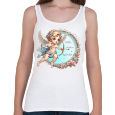 PRINTFASHION Célba vettelek - Női atléta - Fehér női trikó