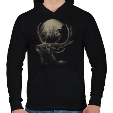 PRINTFASHION Célkereszt - Férfi kapucnis pulóver - Fekete férfi pulóver, kardigán