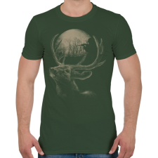 PRINTFASHION Célkereszt - Férfi póló - Katonazöld férfi póló