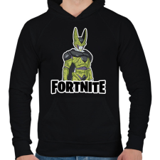 PRINTFASHION Cell - fortnite - Férfi kapucnis pulóver - Fekete férfi pulóver, kardigán