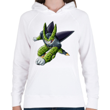 PRINTFASHION Cell - Női kapucnis pulóver - Fehér női pulóver, kardigán