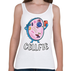 PRINTFASHION Cellfie - Női atléta - Fehér