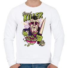 PRINTFASHION Cereal killer - gasztro horror - Férfi pulóver - Fehér