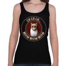 PRINTFASHION Ch ch ch... - Női atléta - Fekete női trikó