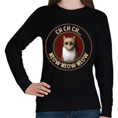 PRINTFASHION Ch ch ch... - Női pulóver - Fekete
