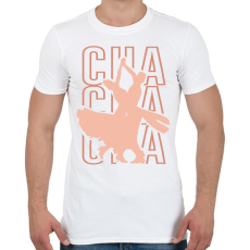 PRINTFASHION Cha cha cha - Férfi póló - Fehér