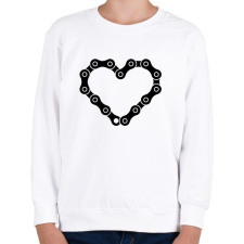 PRINTFASHION Chain heart  - Gyerek pulóver - Fehér gyerek pulóver, kardigán