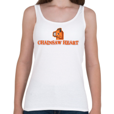 PRINTFASHION Chainsaw Heart  - Női atléta - Fehér női trikó