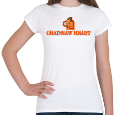 PRINTFASHION Chainsaw Heart  - Női póló - Fehér női póló