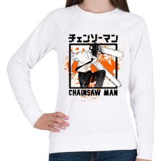 PRINTFASHION Chainsaw man Denji - Női pulóver - Fehér