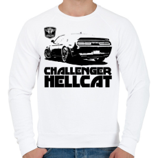 PRINTFASHION Challenger Hellcat  - Férfi pulóver - Fehér