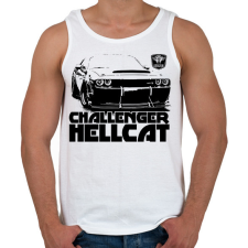 PRINTFASHION Challenger Hellcat Front - Férfi atléta - Fehér atléta, trikó