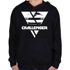 PRINTFASHION Challenger Triangle - Gyerek kapucnis pulóver - Fekete gyerek pulóver, kardigán