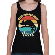 PRINTFASHION Chameleon Dad - Női atléta - Fekete női trikó