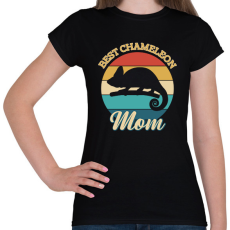 PRINTFASHION Chameleon Mom - Női póló - Fekete