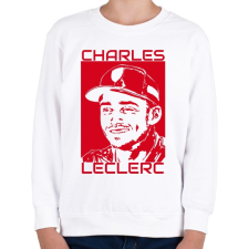 PRINTFASHION Charles leclerc - Gyerek pulóver - Fehér gyerek pulóver, kardigán