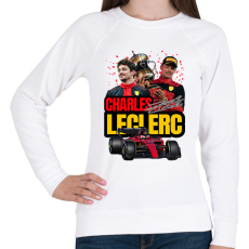 PRINTFASHION Charles Leclerc - Női pulóver - Fehér