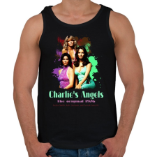 PRINTFASHION Charlie's angels 1976 - Férfi atléta - Fekete atléta, trikó