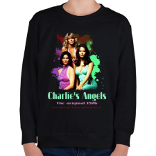 PRINTFASHION Charlie's angels 1976 - Gyerek pulóver - Fekete gyerek pulóver, kardigán