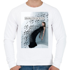 PRINTFASHION Charlotte de Witte - Férfi pulóver - Fehér férfi pulóver, kardigán