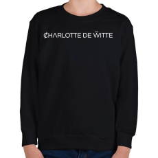 PRINTFASHION Charlotte de Witte - Gyerek pulóver - Fekete
