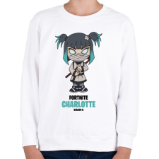 PRINTFASHION Charlotte - Fortnite Season 8 - Gyerek pulóver - Fehér gyerek pulóver, kardigán