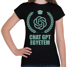PRINTFASHION Chatgpt egyetem - Női póló - Fekete női póló