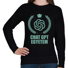 PRINTFASHION Chatgpt egyetem - Női pulóver - Fekete női pulóver, kardigán