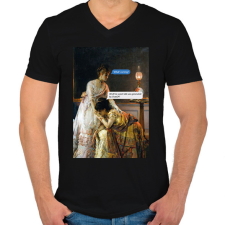 PRINTFASHION ChatGPT paródia - Férfi V-nyakú póló - Fekete férfi póló