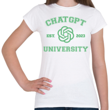 PRINTFASHION ChatGPT university - Női póló - Fehér női póló