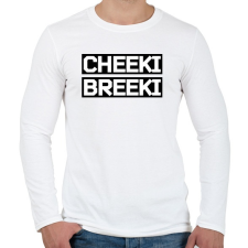 PRINTFASHION Cheeki Breeki - Férfi hosszú ujjú póló - Fehér férfi póló