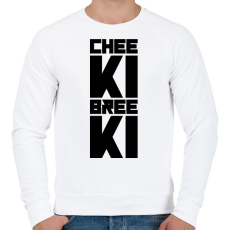 PRINTFASHION Cheeki Breeki - Férfi pulóver - Fehér