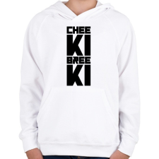 PRINTFASHION Cheeki Breeki - Gyerek kapucnis pulóver - Fehér gyerek pulóver, kardigán