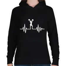 PRINTFASHION Cheerleader - Női kapucnis pulóver - Fekete női pulóver, kardigán