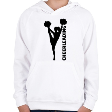 PRINTFASHION Cheerleading - Gyerek kapucnis pulóver - Fehér gyerek pulóver, kardigán