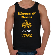 PRINTFASHION CHEERS AND BEERS 30 YEARS - Férfi atléta - Fekete