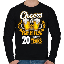 PRINTFASHION Cheers & Beers - 20 - Férfi pulóver - Fekete férfi pulóver, kardigán