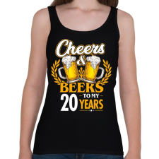 PRINTFASHION Cheers & Beers - 20 - Női atléta - Fekete női trikó