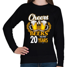 PRINTFASHION Cheers & Beers - 20 - Női pulóver - Fekete női pulóver, kardigán